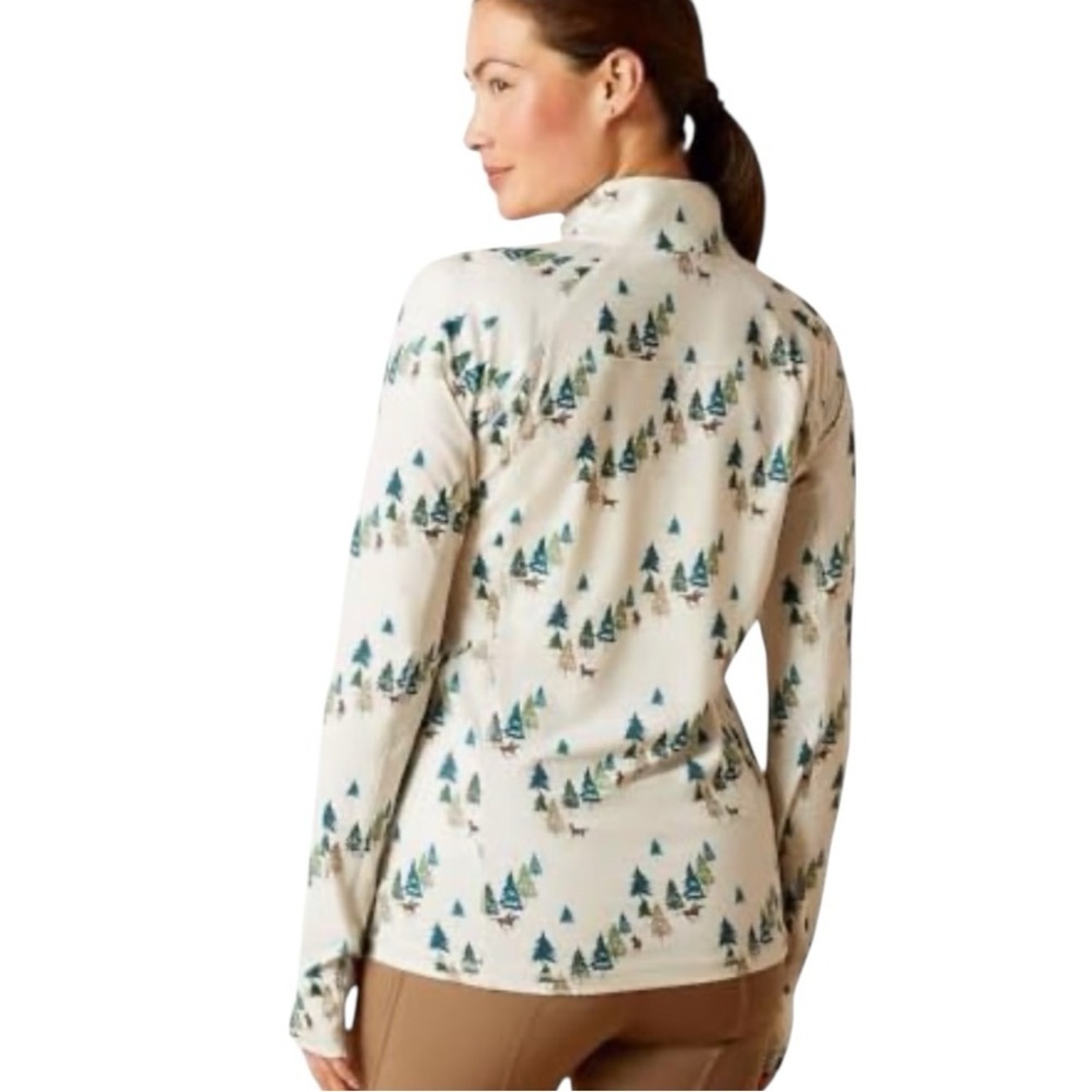 Ariat Womens Lowell 1/4 Zip Base Layer Long Sleeve Equestrian Print Size XL - Picture 9 of 9